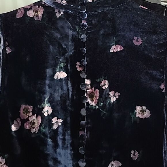 Free People Be My Baby Velvet Blue Dress 4/6 NWT - Picture 7 of 15